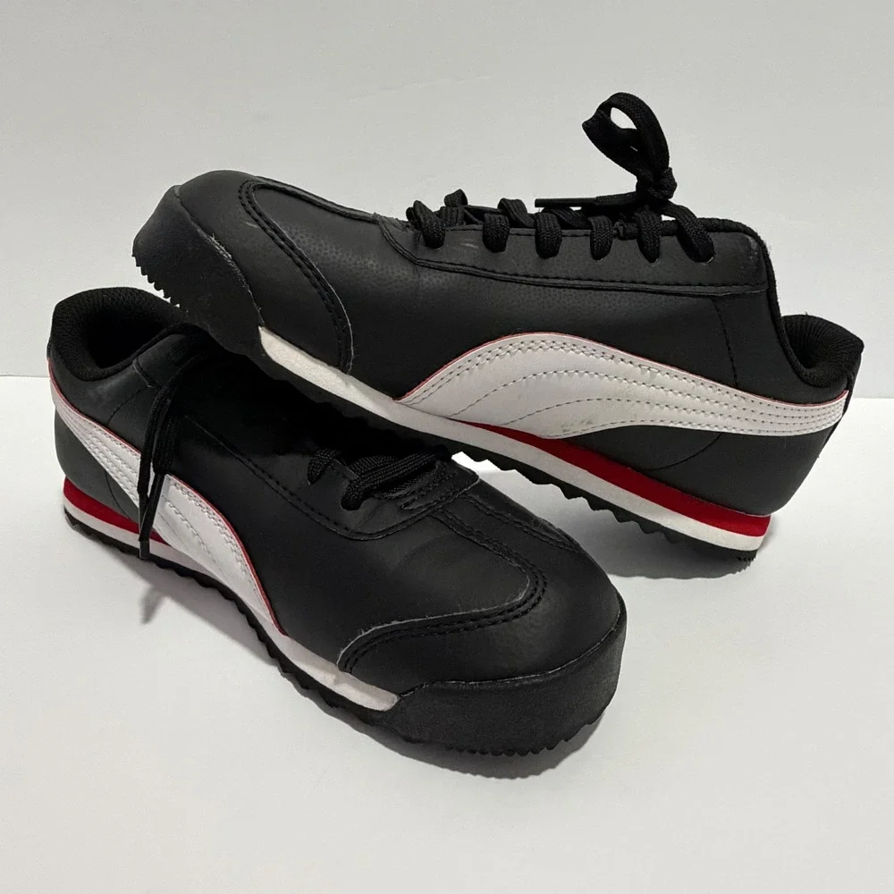Puma Ferrari Roma‎ Kids Sneakers Black Red White Size 3.5C